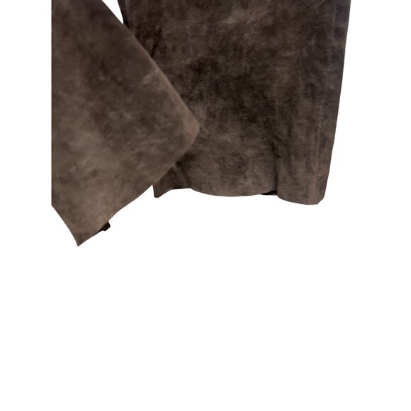 JouJou Skins Vintage 90's Brown Suede Leather Straight Leg Pants - Picture 3 of 7